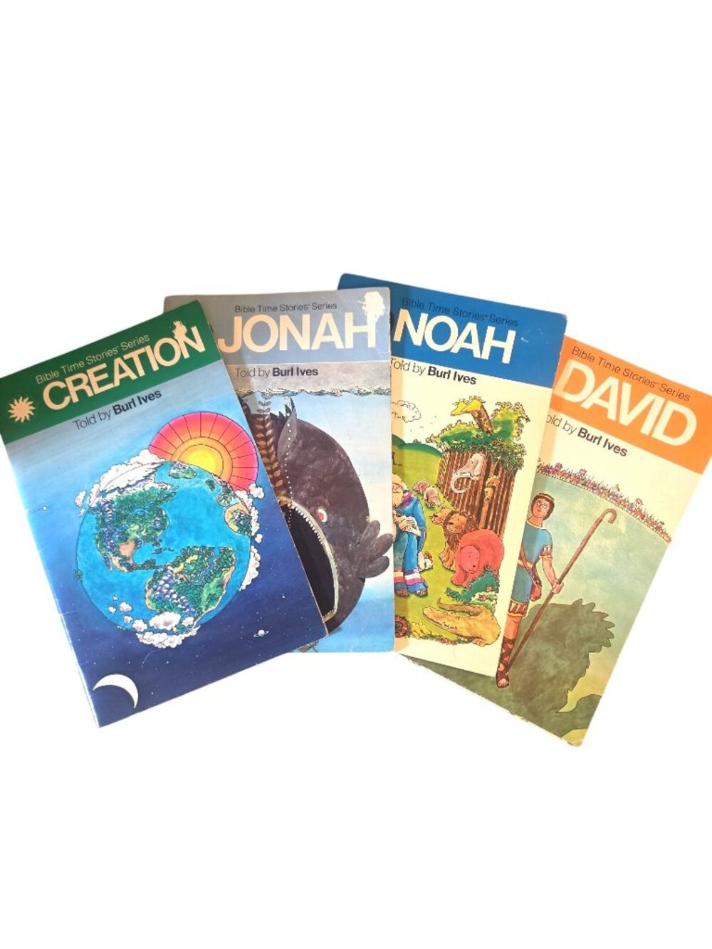 Vintage 1975/76 Religious Book Lot For Children Creation Jonah Noah David
